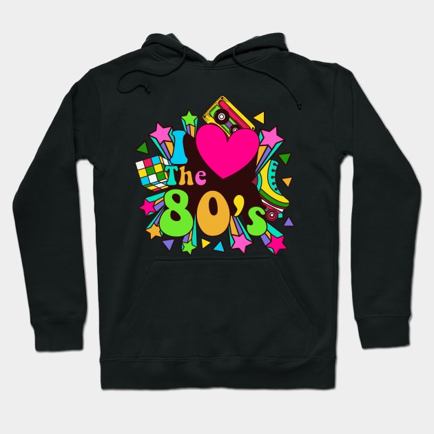 I love the 80s retro graphic nostalgic rad gift Hoodie by BadDesignCo